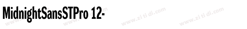 MidnightSansSTPro 12字体转换